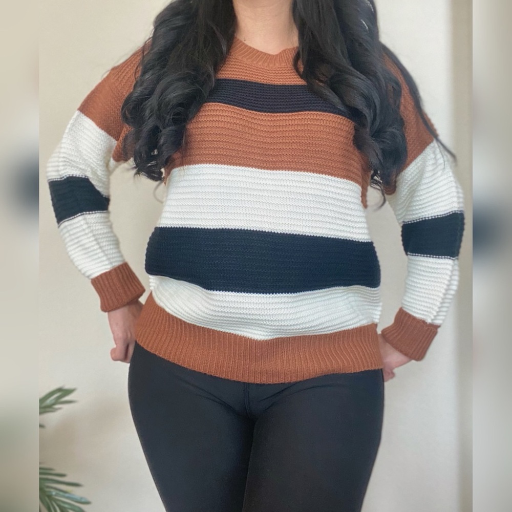Khaki Button Knit Sweater
